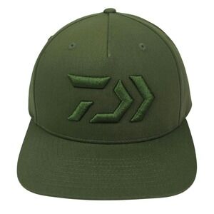 Daiwa Fishing Hat Green Adjustable Snapback Pinch Front Cap Richardson 255 OSFA